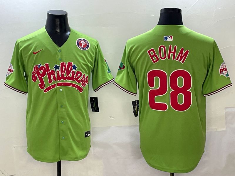 Men Philadelphia Phillies #28 Bohm Green Five generations Nike 2025 MLB Jersey style 6->philadelphia phillies->MLB Jersey